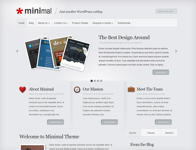 minimal 7 Elegant Business Portfolio WordPress Themes