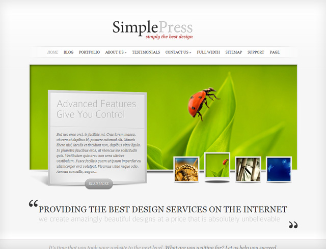 simple press 7 Elegant Business Portfolio WordPress Themes