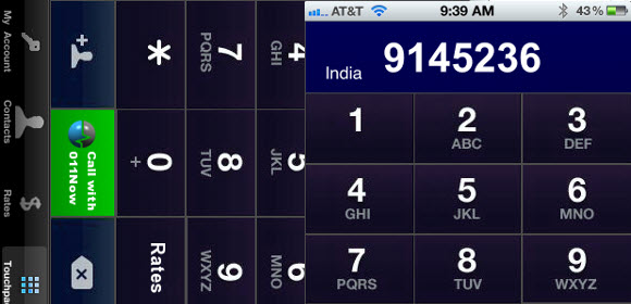 iPhone app Android app for international calls