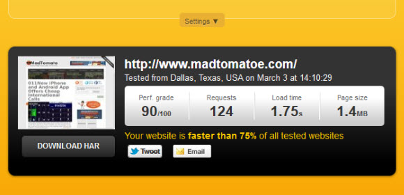 fast website speed - site speed test