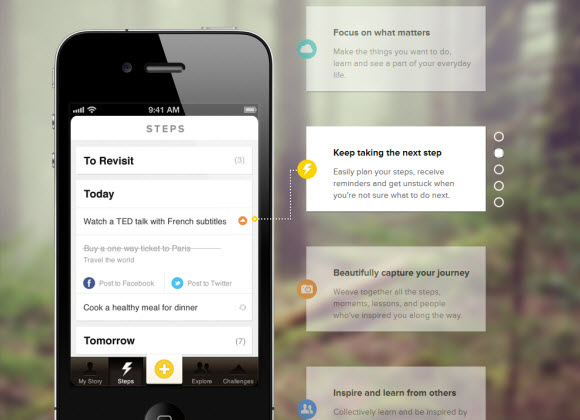 Everest iPhone App Everest - An App To Help You Live Your Dreams And Achieve Personal Goals