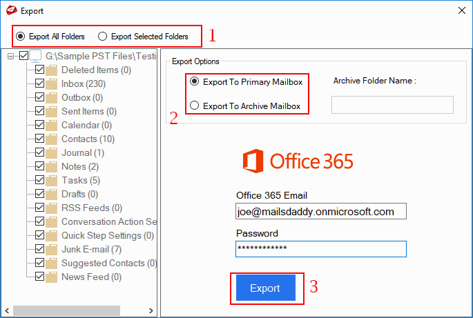 PST to Office 365 Exchange Online - Move PST file to Office 365 by using a third-party tool